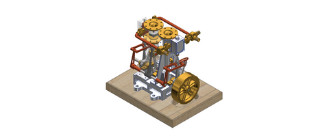 CAD-Dampfmaschine